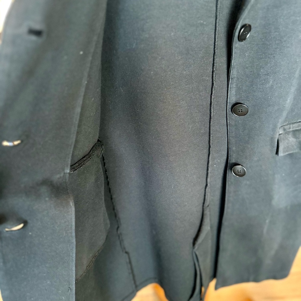 Agnes b Black Cotton Duster Jacket - Picture 6 of 9